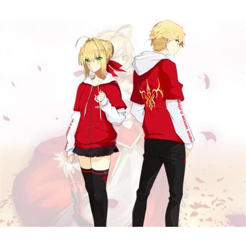 Fate/EXTRA Saber Cosplay Nero Claudius Caesar Augustus Germanicus Hoodie Sweater Tops Costume Halloween Anime