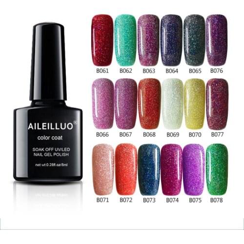 Gel Nail Polish Laser Rainbow Nail Glue Colorful Neon Glue Colorful Bright Star Glitter Shimmer Nail Lacquer Varnishes