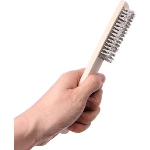 1pcs Stainless Steel Wire Brush Paint Removal Cleaning Metal Polishing Rust Cleaning Brushes Clean Tools Hand Tools K3KA