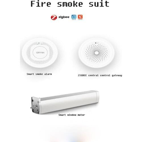Smoke alarm set Smart window opener Smoke detection