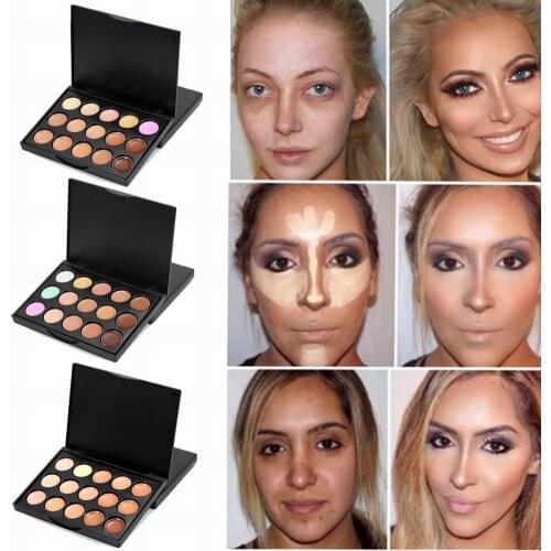 Face 15 Colors Concealer Makeup Palette Face Foundation Smooth Concealer Cream Palette Cosmetics profesional foundation