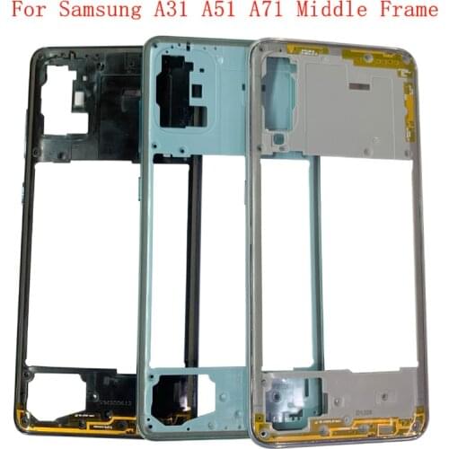 Phone Housing Middle Frame For Samsung A71 A715 A51 A515 A31 A315 Center Chassis Cover with Buttons Repair Part