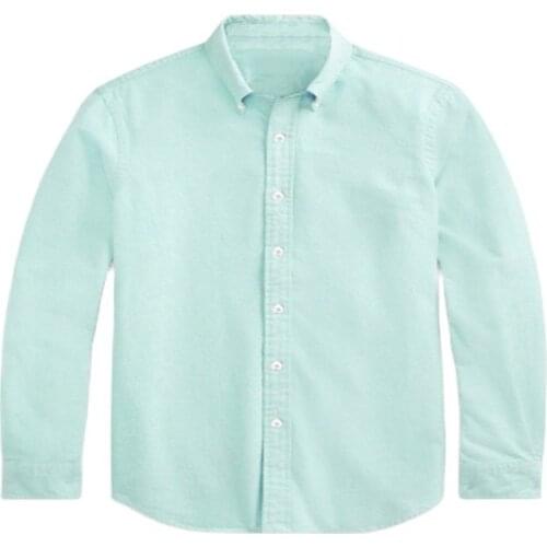 D906 Homme Small Horse Pony High Quality100% Cotton Shirt Male Long Sleeve Dress Shirts Casual Fashion Hombre Sleeve Style