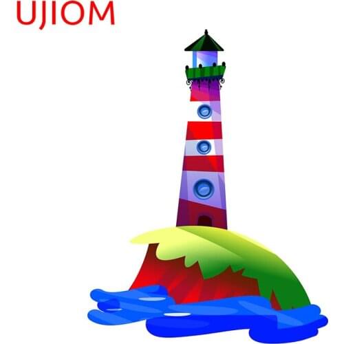 UJIOM Lighthouse Ahoy Sticker Wallposter Lovely Animal Vinyl Wall Art Decal Home Decoration Wall Removeable Sticker Room Decor
