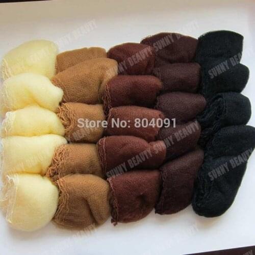 Whole sale 500pcs dispasible hair nets Nylon fines hair net with "Elastic edge" Black,Dark brown,Brown,Light Brown,Blonde 20inch