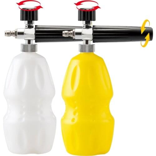 Snow Foam Lance With 1/4" Quick Connector And 1 Liter Bottle Adjustable Foam Cannon Foam Blaster for Pressure Washer Gun