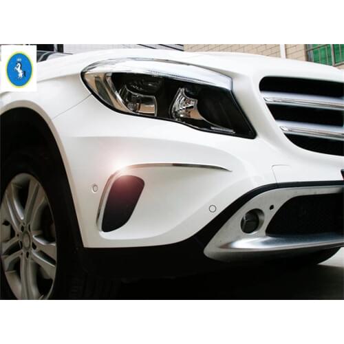 Yimaautotrims Front Fog Lights Lamp Eyelid Eyebrow Cover Trim For Mercedes Benz GLA X156 200 220 2015 2016 2017 Auto Accessory