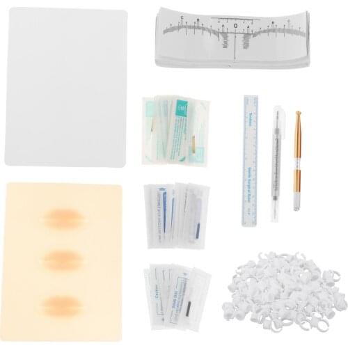 Permanent Microblading Tattoo Training Kit DIY Eyebrow Tattoo Beauty Tools
