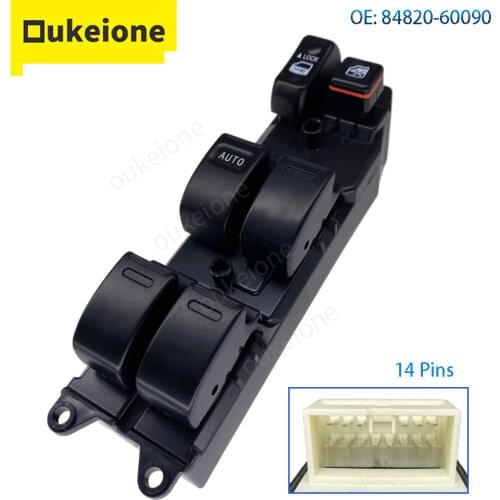 For Toyota Echo Yaris Camry Picnic 4Runner Hilux Land Cruiser Power Window Switch Lifter Regulator Control Console 84820-60090