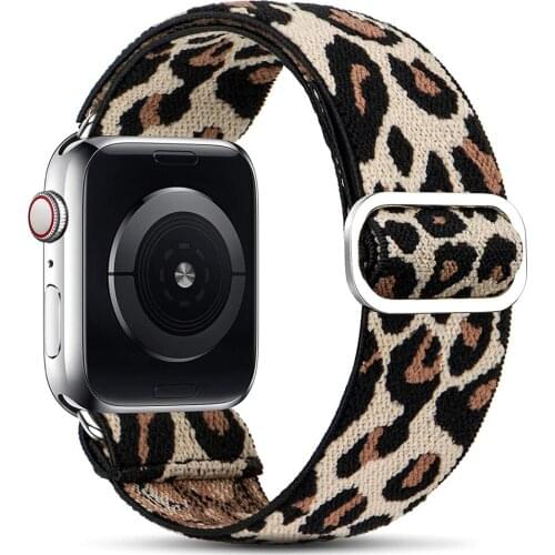 Scrunchie Strap for Apple watch band 40mm 38mm 44mm 42mm Bohemia Elastic belt solo loop bracelet iWatch series 3 4 5 se 6 band