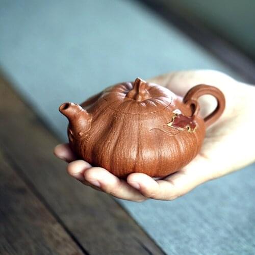 Hall yixing pure manual recommended undressed ore slope mud pumpkin pot of 225 ml could nature feeling small pot