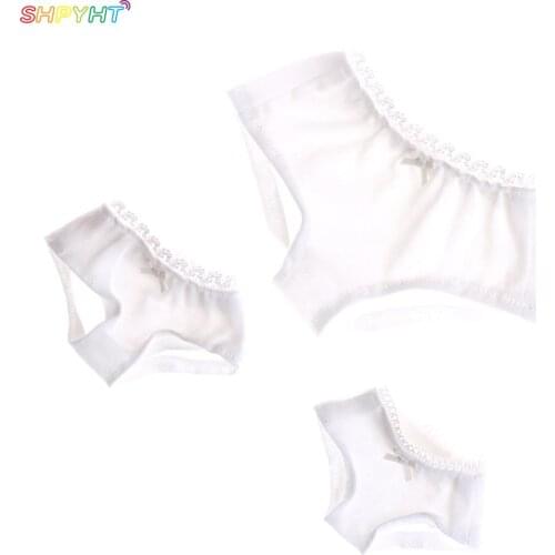 1Pcs Pure White Underwear Briefs for BJD SD Dollfie Dolls Clothes For 1/3 1/4 1/6 Solid Doll S/M/L Size Cotton Blend NEW 2021