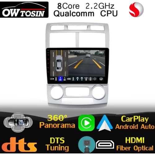 Qualcomm 8Core Android For Kia Sportage 2 JE KM 2004-2010 Car Radio GPS 360 Panoramic CarPlay Optical HDMI DTS HIFI DSP Stereo
