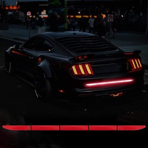 High-Intensity Night Visibility Reflective Decal Universal Safety Warning Diamond Grade Waterproof Self Adhesive for Car Trunk