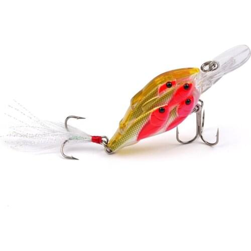 1PC 65mm/6.2g Wobblers For Trolling Crankbait Hard Bait Fishing Lures Fish Shoal Seawater Rock Trailer Fast Boat Artificial Bait