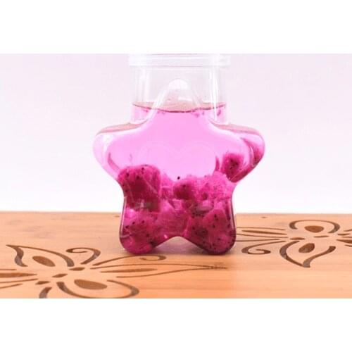 20pcs Creative disposable juice cup 400ml transparent PET plastic bottle birthday party celebrate favor beverage cup with lid