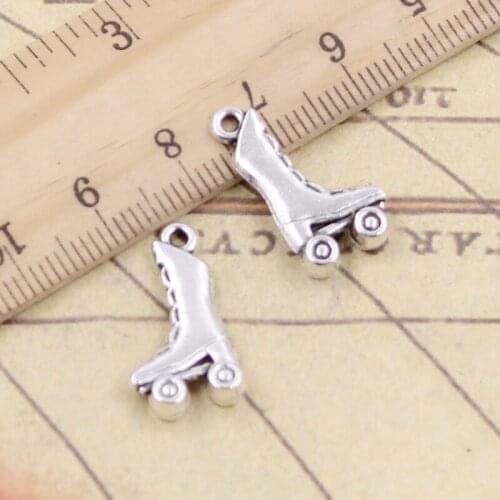 20pcs Charms Roller Skates Shoes 20x11mm Tibetan Bronze Silver Color Pendants Antique Jewelry Making DIY Handmade Craft