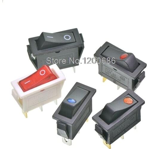 250V KCD3 Boat R 3 Pin ON-OFF Switch On/Off 3Pin Rectangle Long Car Dash SPST KCD3 Installation Rocker Switch