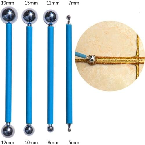 4pcs Double steel pressed ball caulking finisher Tile Grout Repairing Stick ceramic floor Gap Refill Agent glue Scraping tool