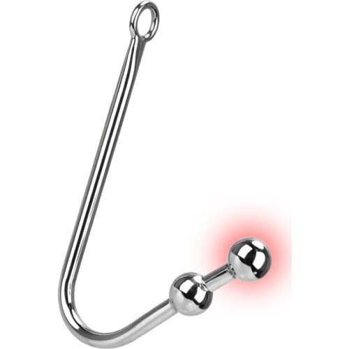 Anal Sex Toys Metal Adult Products Butt Plug Stainless Steel Anal Hook Sex Toys for Men and Women Anal Dilator With Ball Hole