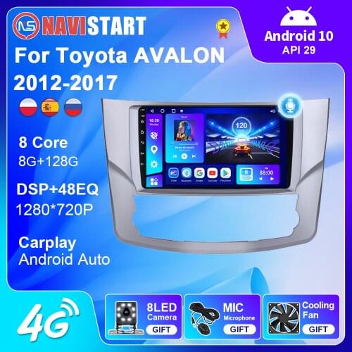 Android 10 6+128G For Toyota AVALON 2012 Multimedia Player GPS Navigation Stereo BT Car Radio Android Auto 4G WiFi No DVD Player
