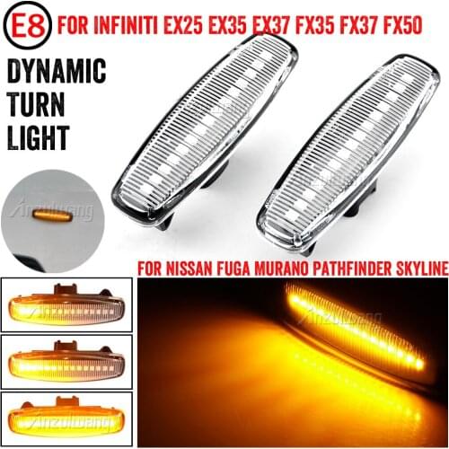 Side Marker Light LED Dynamic Turn Signal Lamp For Infiniti EX25 EX35 EX37 FX35 FX37 G25 G35 Q40 Q60 Q70 QX50 QX70 M25 M37 JX35