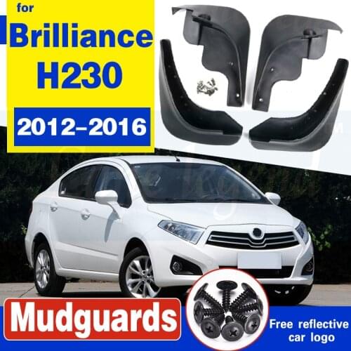 Molded Mud Flaps For brilliance h230 2012-2016 2013 2014 2015 Mudflaps Splash Guards Mud Flap Front Rear Mudguards Fender
