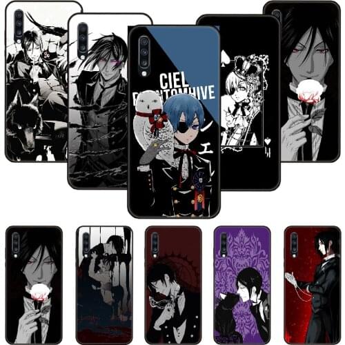 Phone Case For Samsung Galaxy A 50 51 71 70 7 5 10 20 30 40 41 21 S E Black Cover Coque Art Back Soft Prime Anime Black Butler