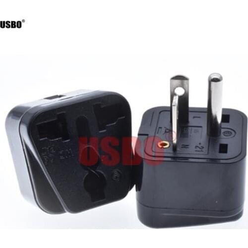 Black white 15A 250V Japan U.S.A Canada China Taiwan travel adaptor plug universal socket connector T-type power adaptor plug