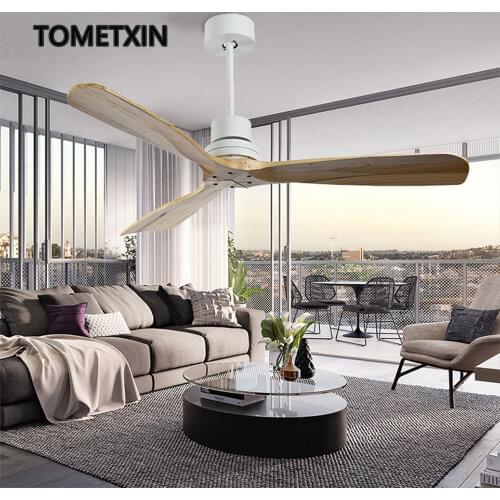 52 inch wooden chandelier fan remote control without light home living room wood fans decorative salon loft roof outdoor kitchen