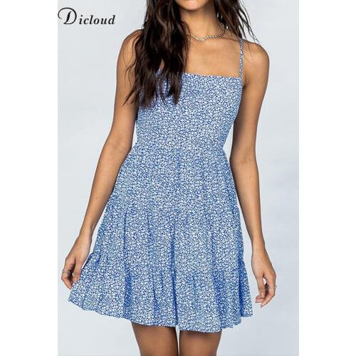 Синие летние платья DICLOUD China At AliExpress