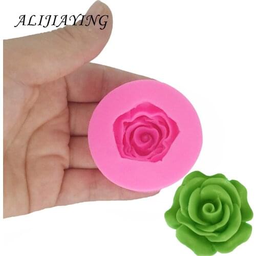 DIY Rose Fondant Sugarcraft Silicone Mould flower Cake Decoration Tools Baking chocolate Polymer Clay Resin Mold D1408