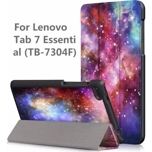 For Lenovo Tab 7 Essential TB-7304F 7304I 7304X 2017, PU Leather Case with Auto Wake/sleep Function Printed