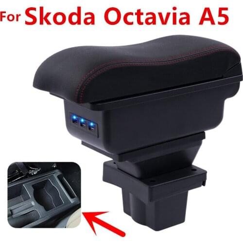 For Skoda Yeti 09-On / Octavia Mk2 2 2005-2012 A5 Centre Console Storage Box Armrest Arm Rest 2009 2010 2011