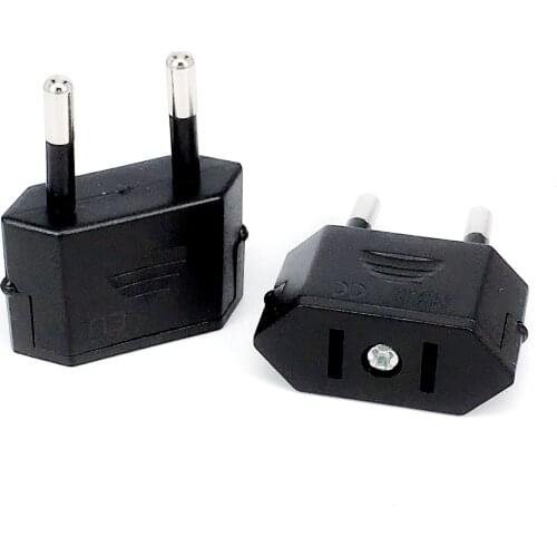 EU Travel Adapter Power Adapter 4.0mm 2pin Round Charger Universal American China To Euro European AC Electrical Plug Adapter