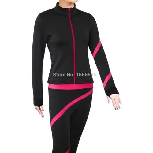 Hot Sales Figure Skating Polar Fleece Spiral Jacket - Fuchsia Fashion Figure Skating Clothes Competition SU2022