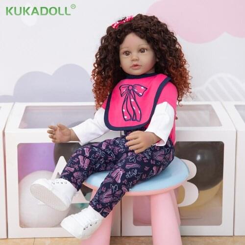 KUKADOLL Newborn 60CM Toddler Baby Reborn Doll Girl Beautiful Alive New Fashion Kid Fast Delivery For Children Birthday Gift