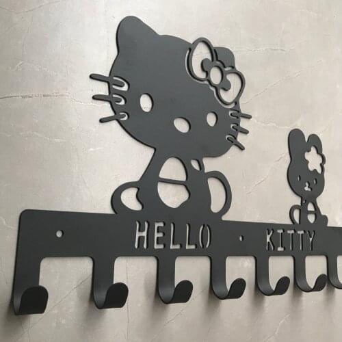 INS Cartoon Free Nail Iron Hanger Children Room Decoration Clothes Metal Hanger Wall Hanging Porch Door Coat Rack Hook For Baby