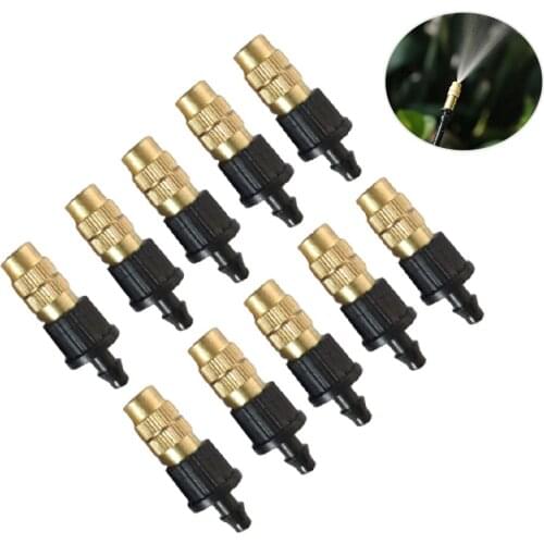 Micro Drip Irrigation Misting Brass Nozzle Atomizing Sprayers For Garden Hose Irrigation Sprinklers Greenhouse Watering System