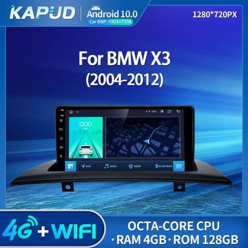 Kapud Android 10 Car Radio Player Multimedia Video 9" Navigation For BMW X3 E83 2004-2012 Stereo BT GPS Wifi DSP