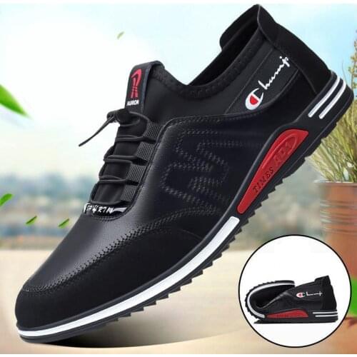2021 New Men High Quality Breathable Casual Shoes Male Comfortable Non-Slip Leather Shoes Man Lightweight Flat Walking Sneakers
