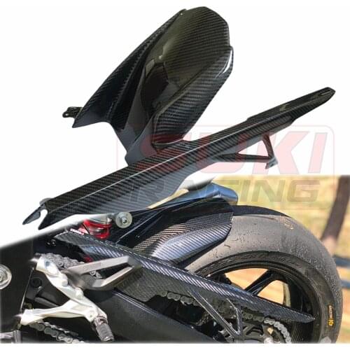 Fit for BMW 2020 S1000RR Motorcycle Real Carbon Fiber Rear Fender Chain Guard Hugger Mudguard Fairing