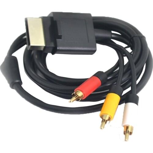 New 1.8M Audio Video AV RCA Video Composite Cable for Xbox 360 Slim for Xbox 360
