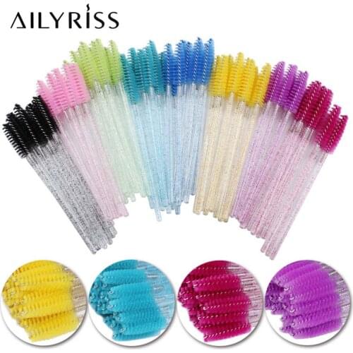 Disposable Eyelash Extension Eyebrow brush Mascara Wand Applicator Spoolers Eye Lashes Cosmetic Brushes Set makeup lashes tools