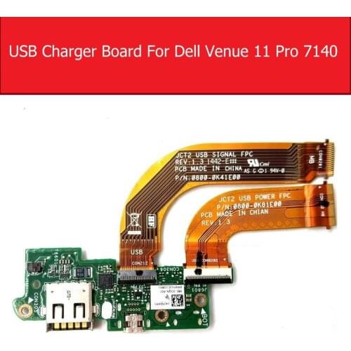 Charger USB Jack Port Board With Flex Cable For Dell Venue 11 Pro 7140 Charging Dock Plug Connector Board Tablet Repair Parts