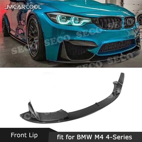 For BMW 4 Series M3 M4 Front Lip Bumper Spoiler F80 F82 F83 Carbon Fiber Head Chin Protector 2014 - 2017 Car Styling