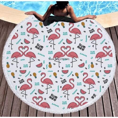 Beach Towel Doughnut Round Picnic Mat Fashionable 150*150cm Microfiber Tapestry Quick Dry Digital Printing