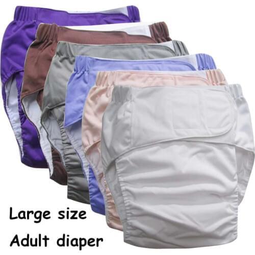 Super large Reusable adult diaper for old people and disabled, size adjustable TPU coat Waterproof Incontinence Pants undewear