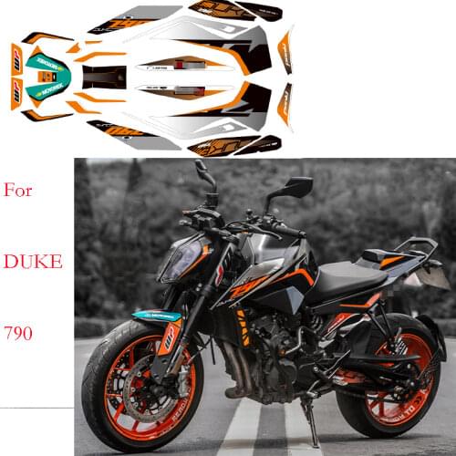 Full set of Graphics Decals Kits Customized Backgrounds Street Bike Stickers For KTM DUKE 790 DUKE790