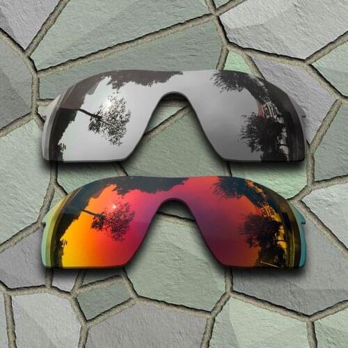 Chrome&Violet Red Sunglasses Polarized Replacement Lenses for Oakley Radarlock Path